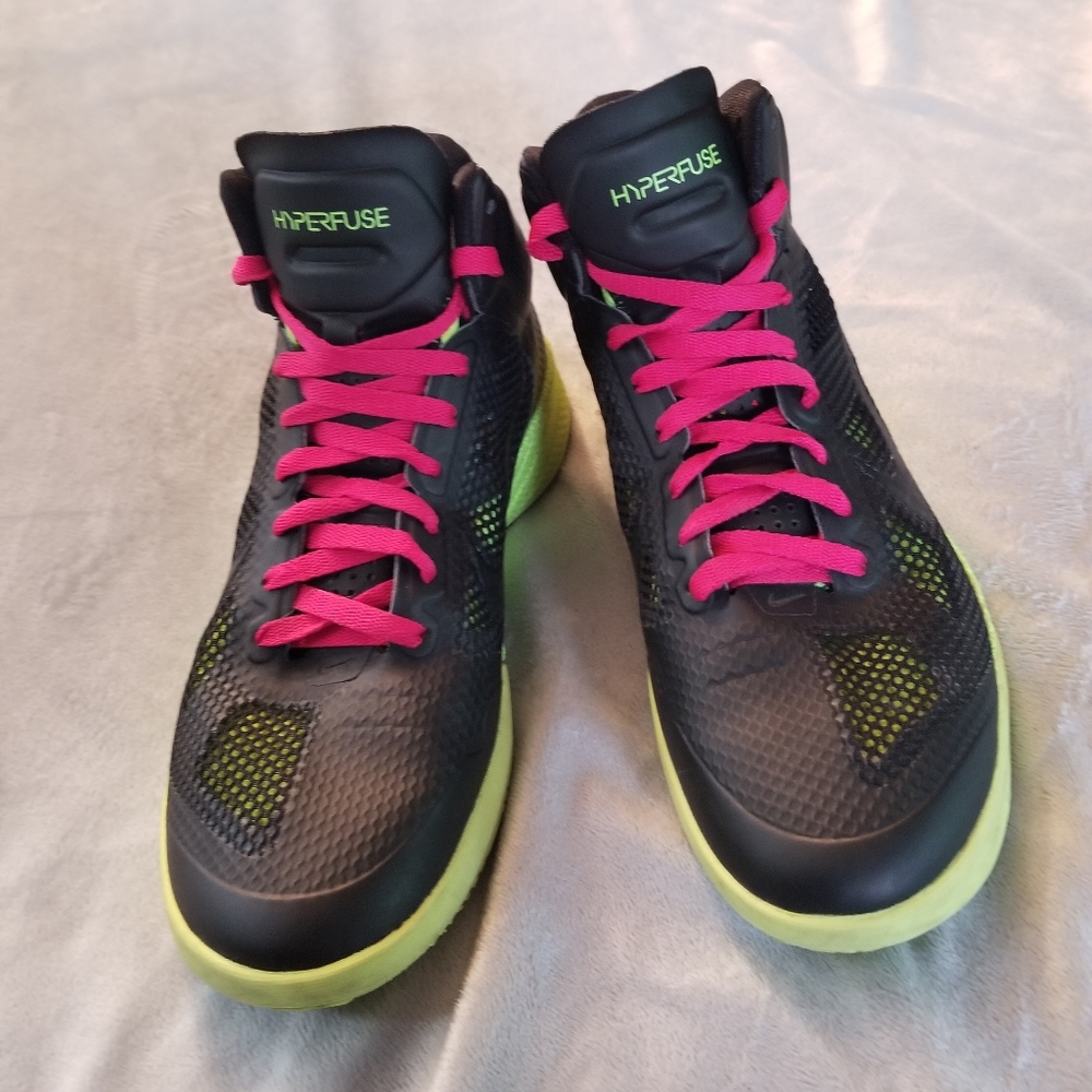 Nike Hyperfuse Zoom blk/yellow sneakers Sz 9.5